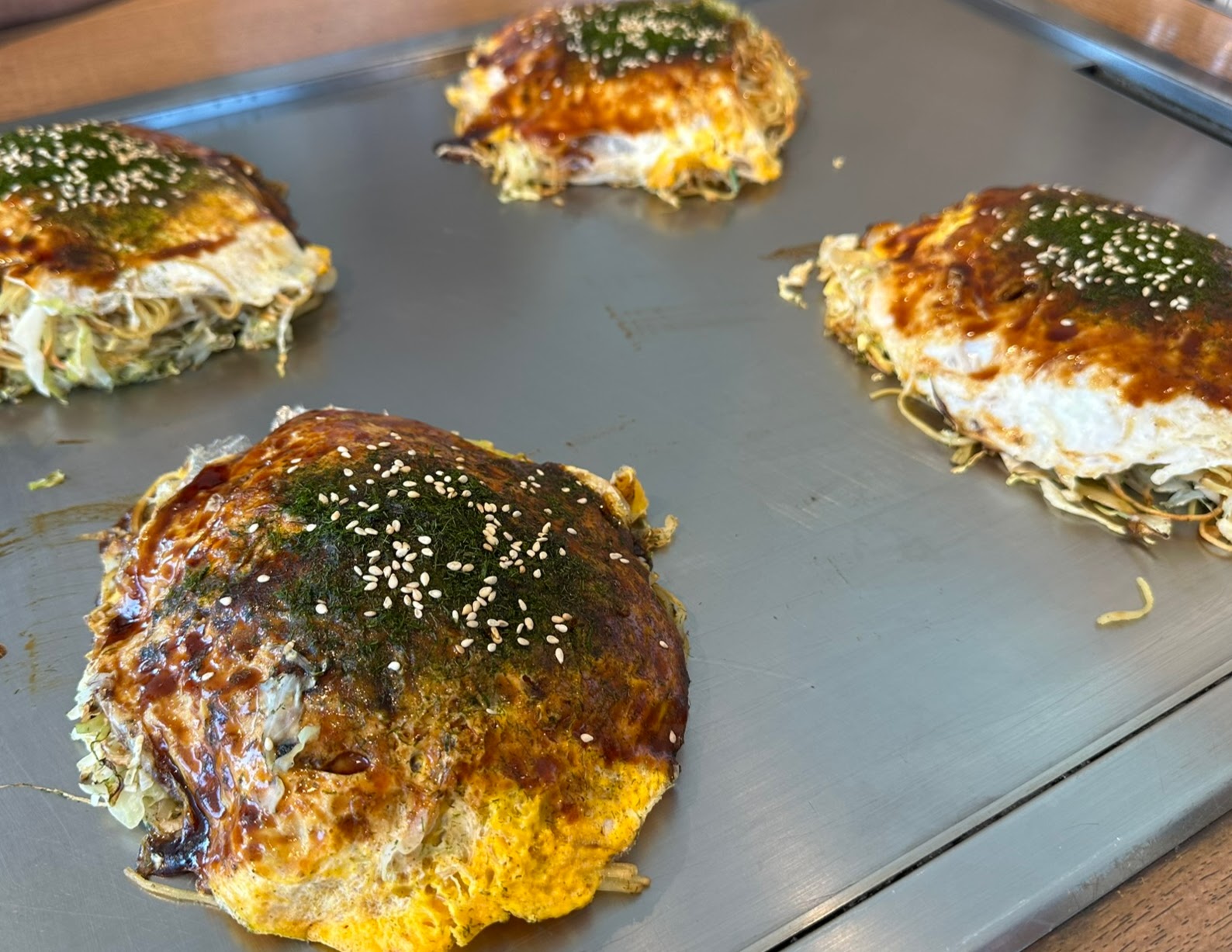 Hiroshima-style okonomiyaki lunch
